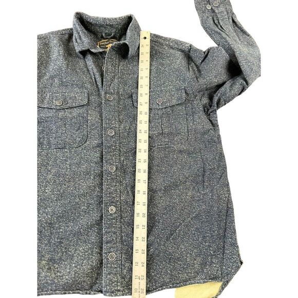 Freedom Foundry Blue Heavy Flannel Shirt Men's L Button-up Cotton Pockets - Picture 4 of 6